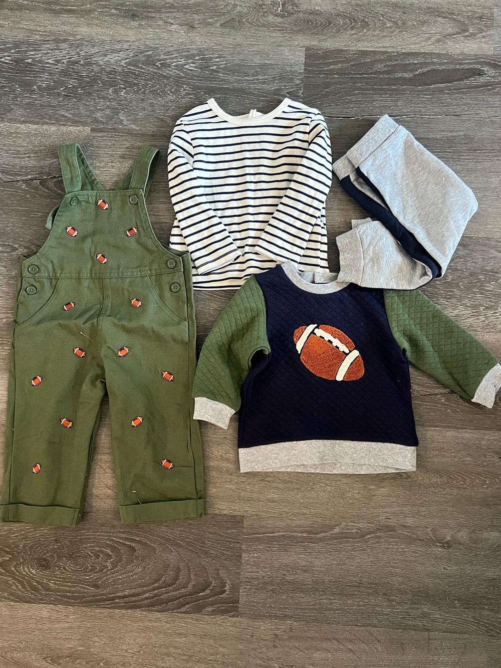 Little Me 12 Mo Football Outfit Bundle